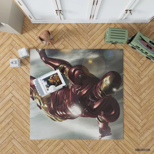 Eternal Iron Man Innovation Fueled Resilience Comic Rug