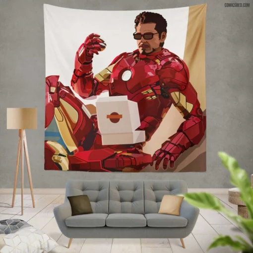 Eternal Iron Man Legacy Beyond Dimensions Comic Wall Tapestry