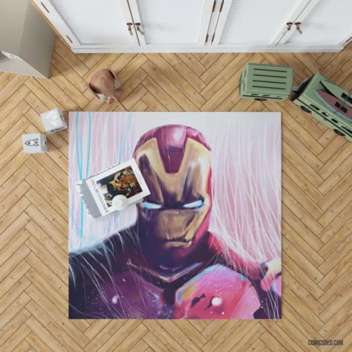 Eternal Iron Man Legend Through Ages Comic Rug