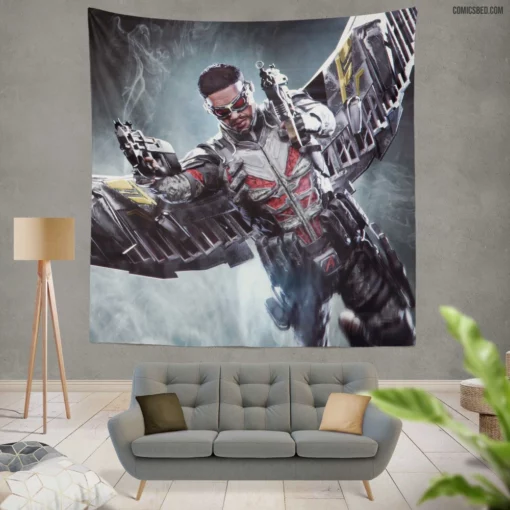 Falcon Marvel Avian Avenger Comic Wall Tapestry