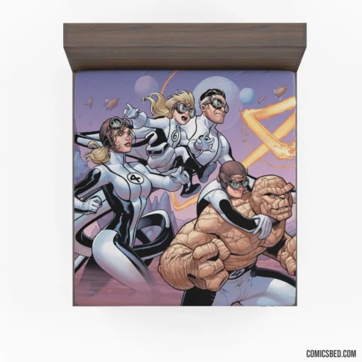 Fantastic Four Family of Heroes Comic Fitted Sheet 1