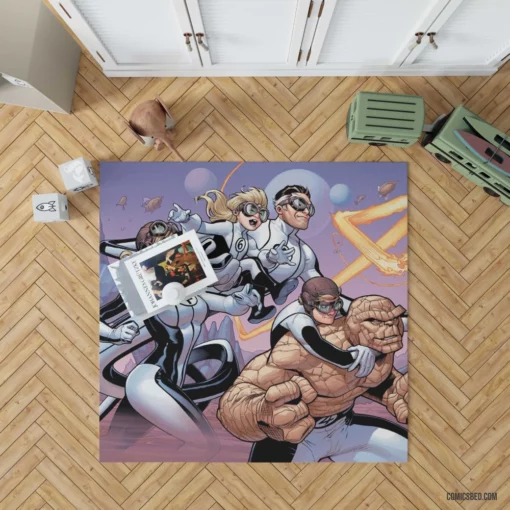 Fantastic Four Family of Heroes Comic Rug