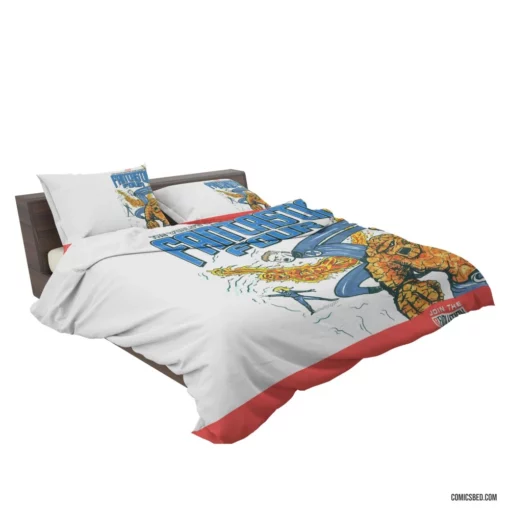 Fantastic Four Human Torch Thing Marvel Team Comic Bedding Set 2