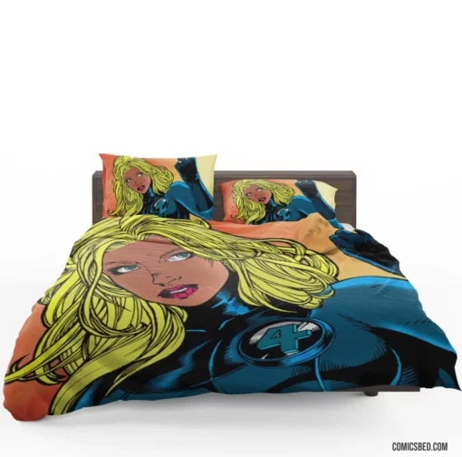 Fantastic Four Invisible Heroine Comic Bedding Set