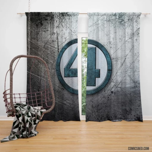 Fantastic Four Logo Marvel Iconic Comic Curtain