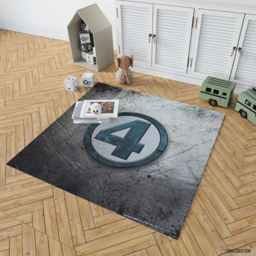 Fantastic Four Logo Marvel Iconic Comic Rug 1