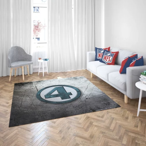 Fantastic Four Logo Marvel Iconic Comic Rug 2