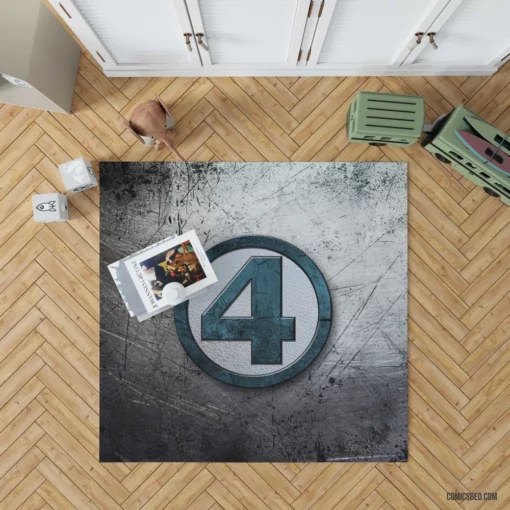 Fantastic Four Logo Marvel Iconic Comic Rug