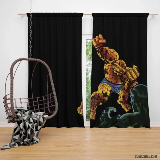 Fantastic Four Thing Rock-Solid Valor Comic Curtain
