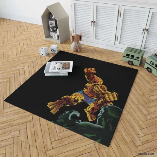 Fantastic Four Thing Rock-Solid Valor Comic Rug 1