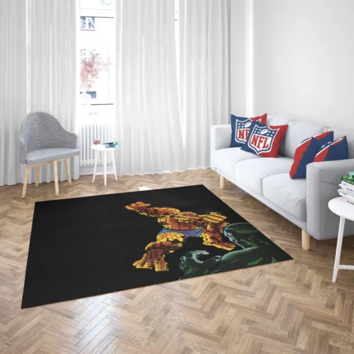 Fantastic Four Thing Rock-Solid Valor Comic Rug 2