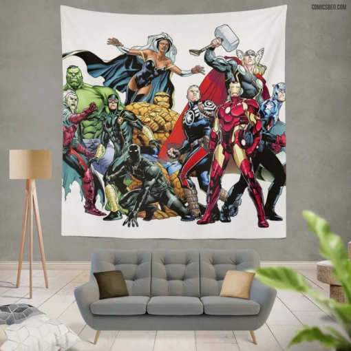Fear Itself Avengers Trial Comic Wall Tapestry