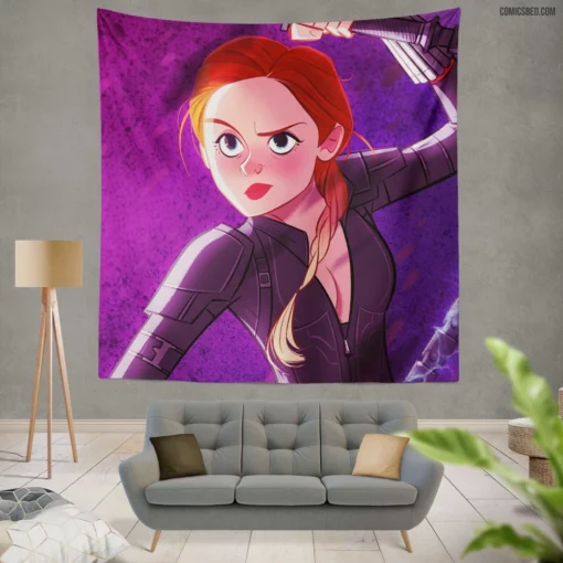 Femme Fatale Marvel Spy Comic Wall Tapestry