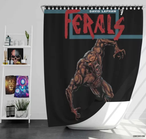 Ferals Supernatural Beasts Comic Shower Curtain