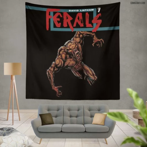 Ferals Supernatural Beasts Comic Wall Tapestry