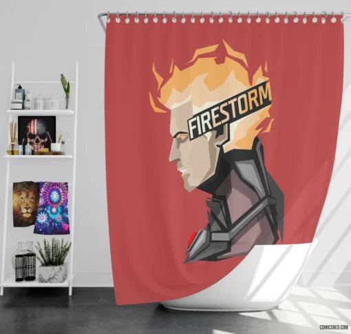 Firestorm Dual Identity Elemental Comic Shower Curtain