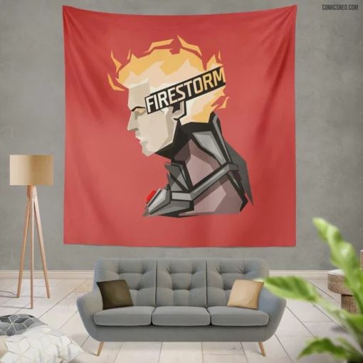 Firestorm Dual Identity Elemental Comic Wall Tapestry