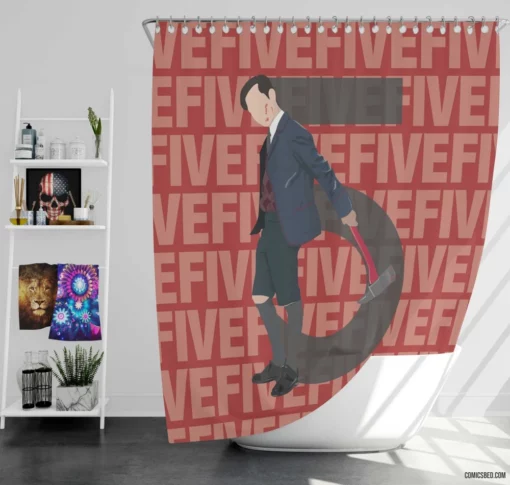 Five The Umbrella Academy Icon Comic Shower Curtain