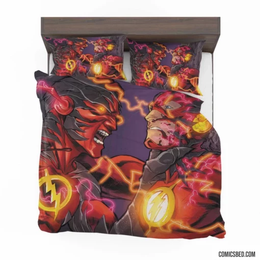 Flash Barry Allen Reverse-Flash Rivalry Comic Bedding Set 1