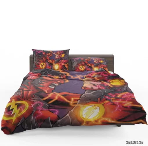 Flash Barry Allen Reverse-Flash Rivalry Comic Bedding Set