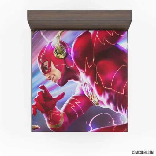 Flash Chronicles DC Scarlet Speedster Comic Fitted Sheet 1