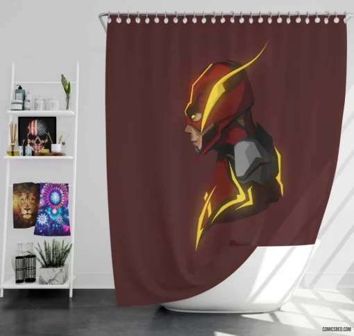 Flash Chronicles DC Speedster Saga Comic Shower Curtain