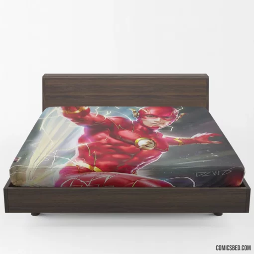 Flash DC Scarlet Speedster Comic Fitted Sheet