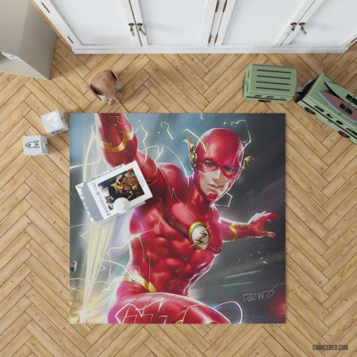 Flash DC Scarlet Speedster Comic Rug