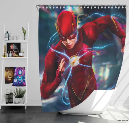 Flash DC Speedster Hero Comic Shower Curtain