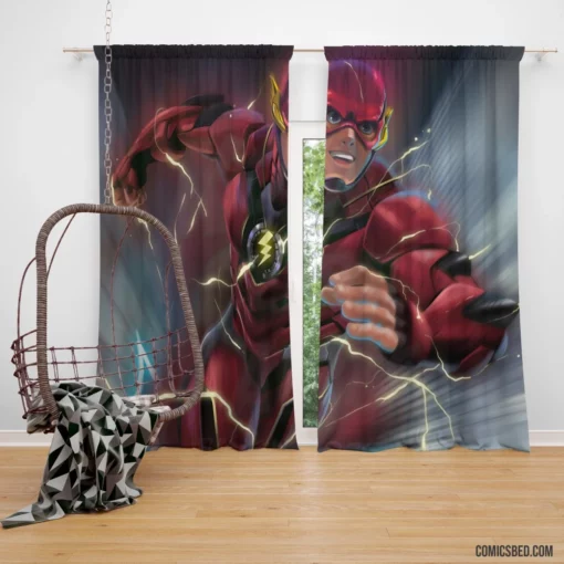 Flash DC Speedster Superhero Comic Curtain