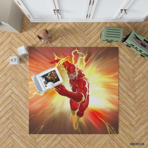 Flash Speedster Adventures Comic Rug