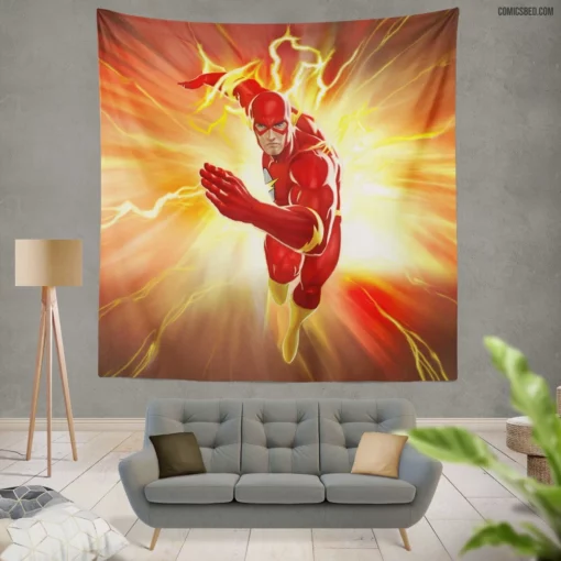 Flash Speedster Adventures Comic Wall Tapestry