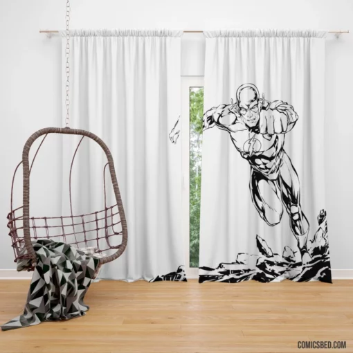 Flash Speedster Electrifying Quest Comic Curtain