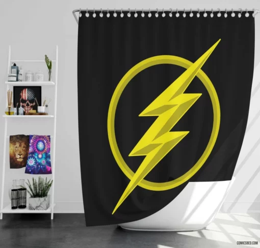 Flash Speedster Feats Comic Shower Curtain