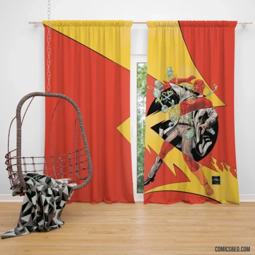 Flash Speedster Hero Comic Curtain