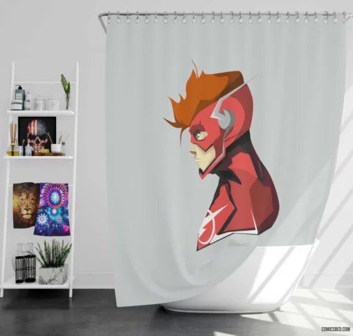 Flash Speedster of Central City Comic Shower Curtain