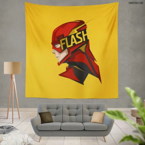 Flash Speedy Exploits Comic Wall Tapestry