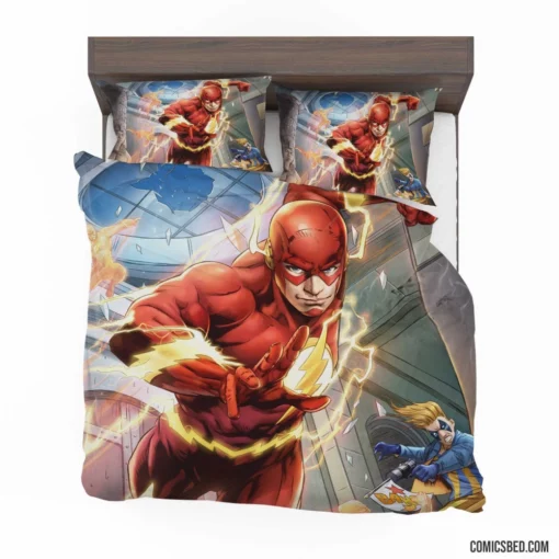 Flash Unleashed DC Scarlet Speedster Comic Bedding Set 1