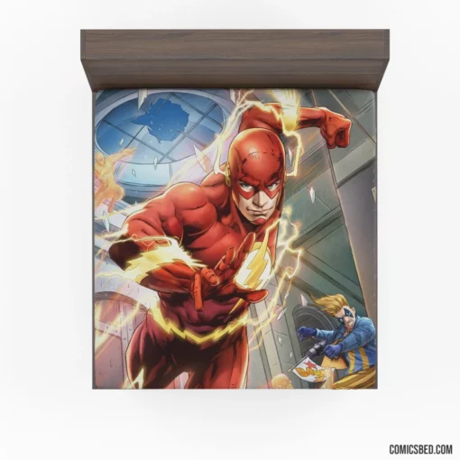 Flash Unleashed DC Scarlet Speedster Comic Fitted Sheet 1