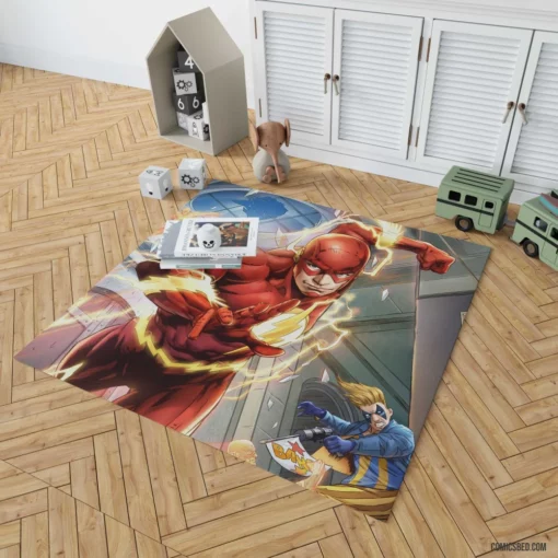 Flash Unleashed DC Scarlet Speedster Comic Rug 1