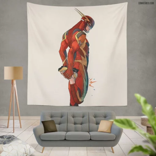 Flash Warm-up DC Speedster Comic Wall Tapestry