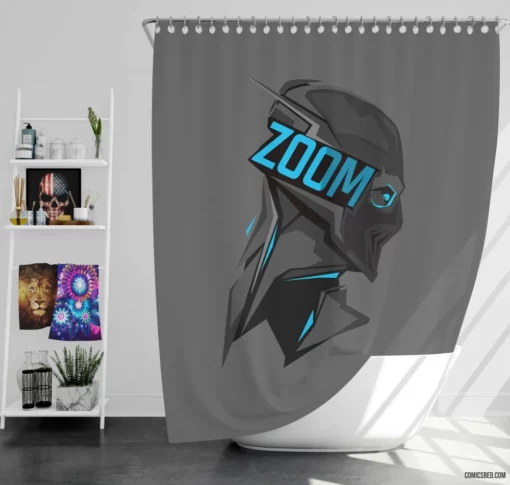 Flash Zoom Speedster Time Manipulator Comic Shower Curtain