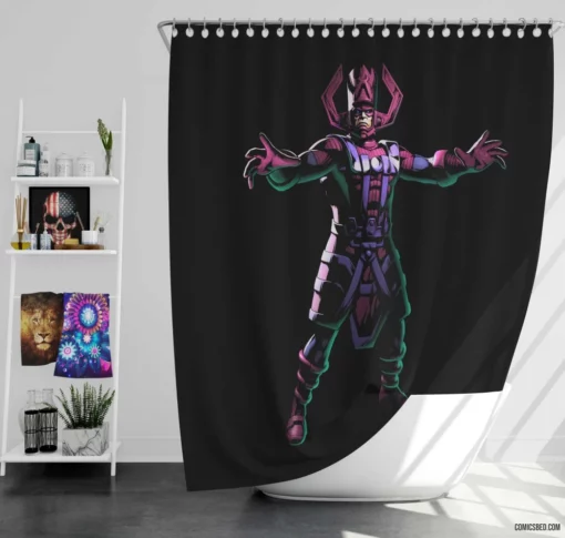 Galactus Cosmic Devourer Comic Shower Curtain