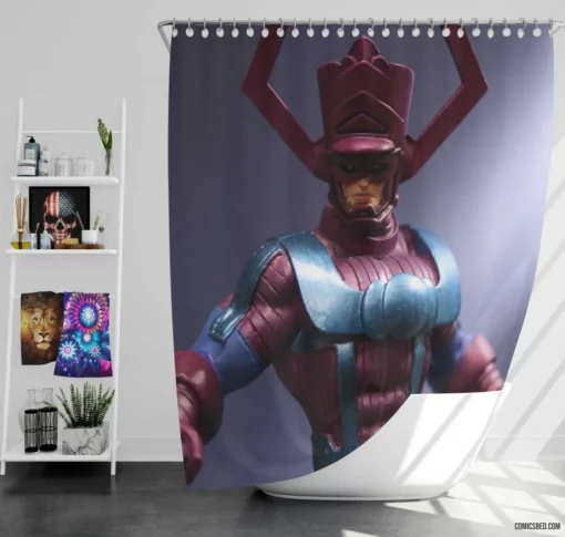 Galactus Devourer of Worlds Awakens Comic Shower Curtain