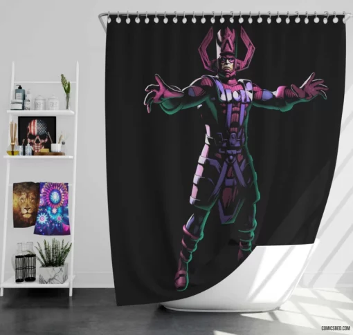 Galactus Devourer of Worlds Comic Shower Curtain