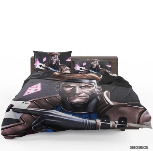 Gambit Marvel Card-Throwing Hero Comic Bedding Set