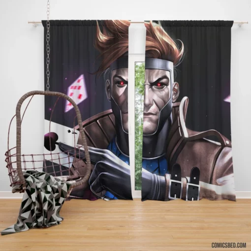 Gambit Marvel Card-Throwing Hero Comic Curtain