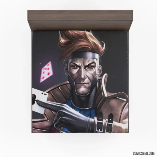 Gambit Marvel Card-Throwing Hero Comic Fitted Sheet 1