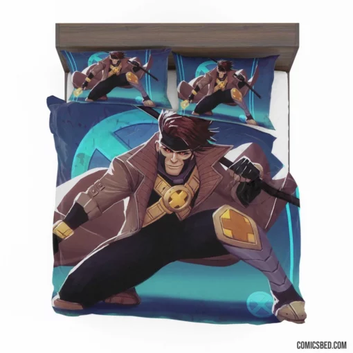 Gambit Marvel Card-Throwing Mutant Comic Bedding Set 1