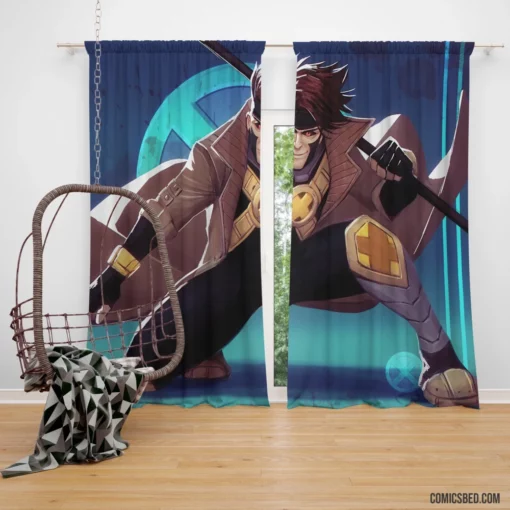 Gambit Marvel Card-Throwing Mutant Comic Curtain